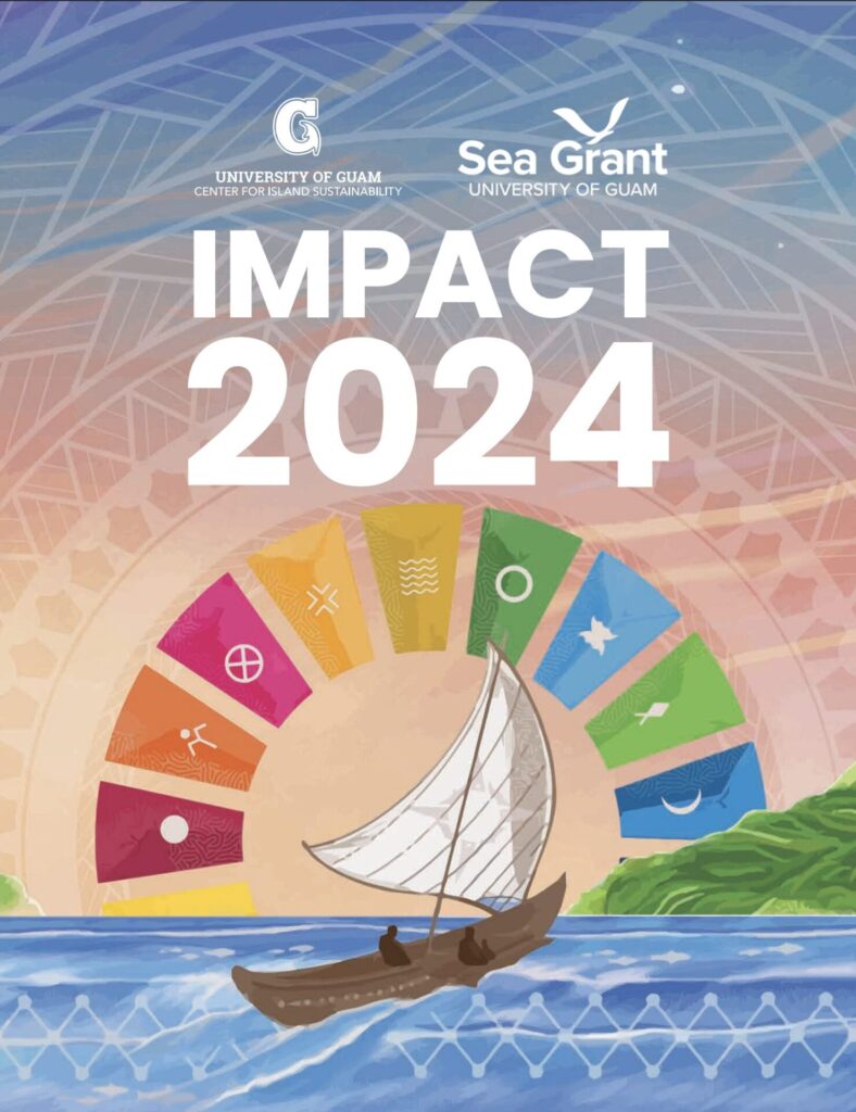 The UOG CIS and Sea Grant Impact 2024 book is now available for digital download at uog.edu/cis and can be accessed free of charge.  The book includes the biggest stories of 2024, statistics on grants, and impacts of the projects of the program.