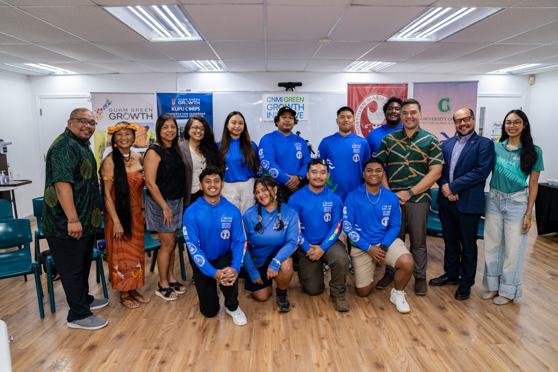 Members of the CNMI Green Growth Kupu Corps celebrated the launch of the program in Saipan.  The leadership of Guam Green Growth and CNMI Green Growth came together to kick-off the program on campus of Northern Marianas College.