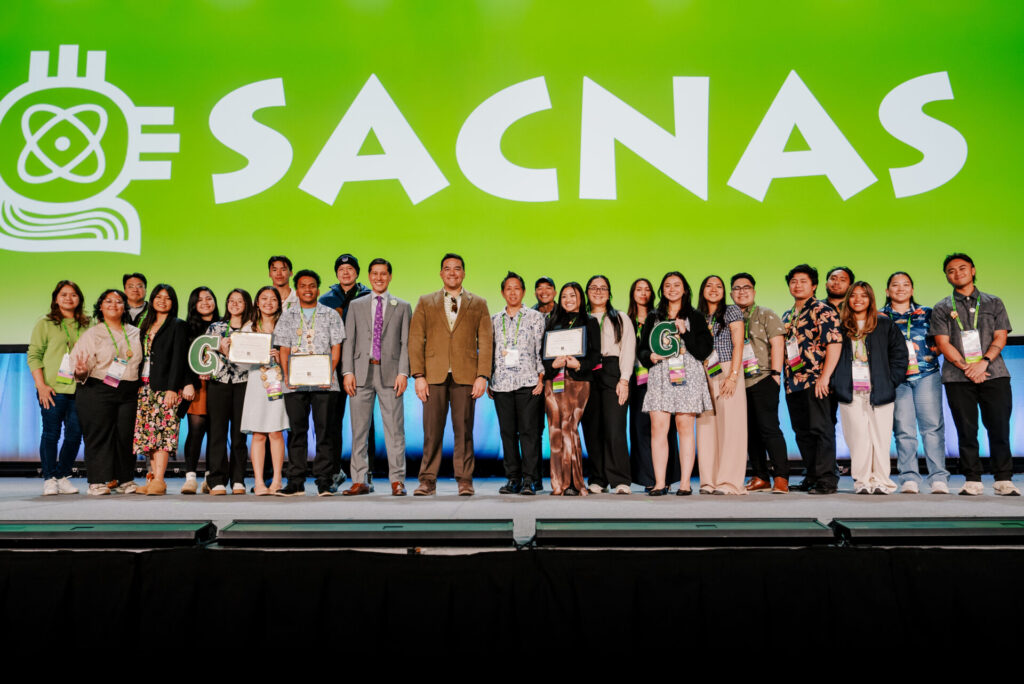 The University of Guam delegation stands tall at the SACNAS NDiSTEM conference in Columbus, Ohio. The group consisted of grant funded staff and students in STEM, many of whom that presented their research, at the largest diversity in STEM conference in the country.