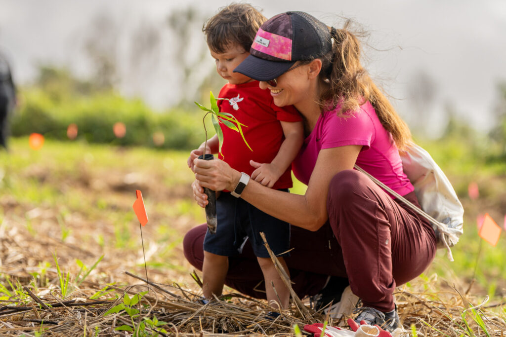 Families were among the many volunteers who participated in the final GROW in Malojloj event at the Ugum Watershed. GROW tree planting events are always open to the entire community and are expected to kick back up in the 2026 planting season.