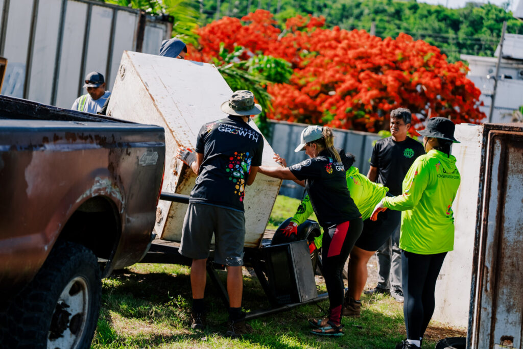 Picture of the G3 Conservation Corps at the Island Beautification event in Tamuning.