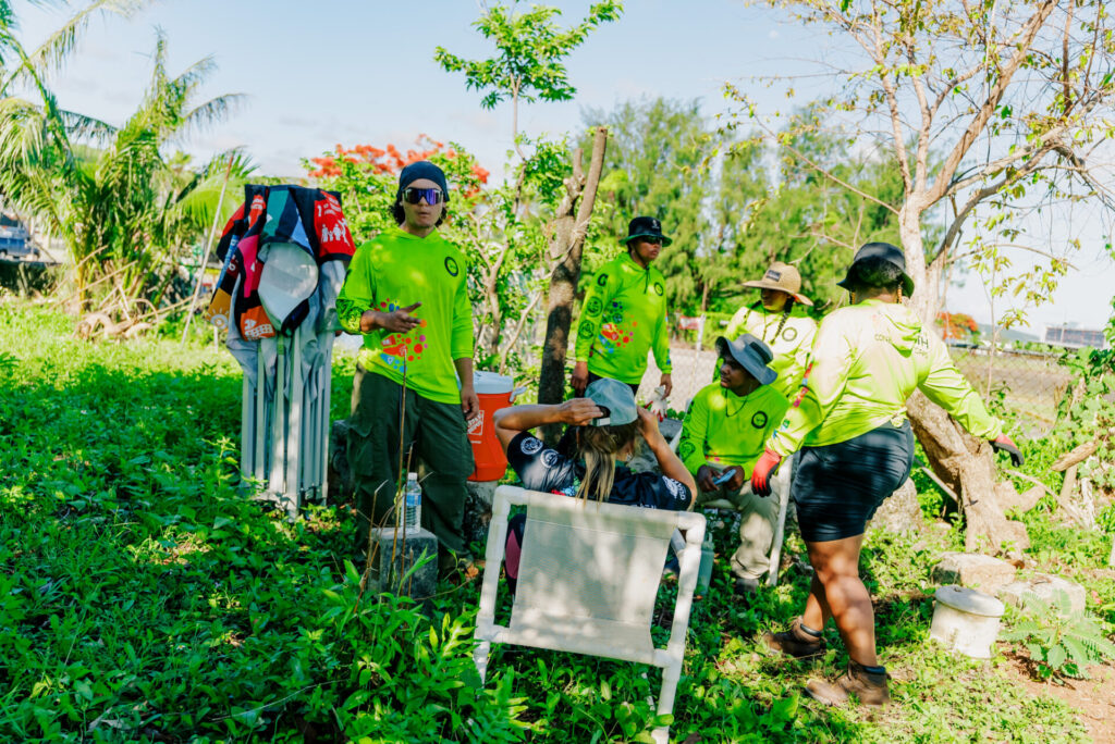 Picture of the G3 Conservation Corps at the Island Beautification event in Tamuning.